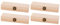 Cabilock Ästhetisches Etui 4 Stück Einfacher Bleistift Stift Blanko Künstlerverschluss Kunst Holz Pinsel Hobbys Büro für Khaki Unlackiert DIY-Karten Unfertige Bleistifte mit Holzbehälter