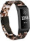 Wongeto Resin Bands Compatible for Fitbit Charge 4 / Charge 3 Bands and Charge 3 SE Band，Replacement Wrist Accessory Rose Gold Buckle Fitness Bands Straps Women Men(Tortoise Stone 1)