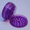 Purple Plastic Herb Grinder 60mm - 3-Part Magnetic Shark Teeth with Airtight Smell-Proof Stash Storage