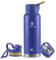 IDEUS Vakuumisolierte Wasserflasche, 40oz (1140 ml) Edelstahl Doppelwand Flasche Metall Sport Kantine mit auslaufsicherem Schraubverschluss (Lila)
