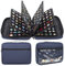 PACMAXI Emaille-Pin-Display-Seiten, Tragetasche für Nadeln, Aufbewahrung, Organizer, Reise-Brosche, Anstecknadel-Display-Tasche (Stifte Nicht im Lieferumfang enthalten), Blau mit 6 Seiten, Modern