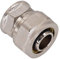 SKIR'CO (1 pezzo) Raccordo per tubi 20 mm x 1/2, raccordo a compressione diritto in ottone, adattatore per tubi nichelato, filettatura femmina