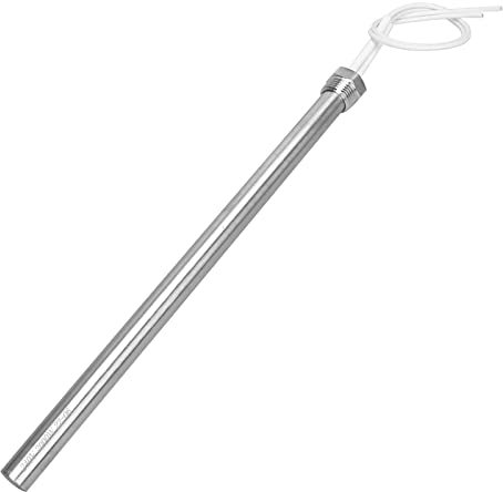 AIICIOO Heizpatrone Heizelement AC 240V 2000W Edelstahl widerstandsfähiges Heizelement 1/2 Zoll DN15 21mm Flansch Länge 29 cm