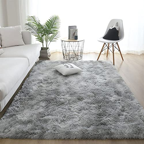 Abtel Hochflor Teppich Wohnzimmer Anti-RutschFellteppich Shaggy Flauschig Weich Modern Kunstfell Fell Imitat Einfarbig Schlafzimmer Bettvorleger, Größe:140x200CM