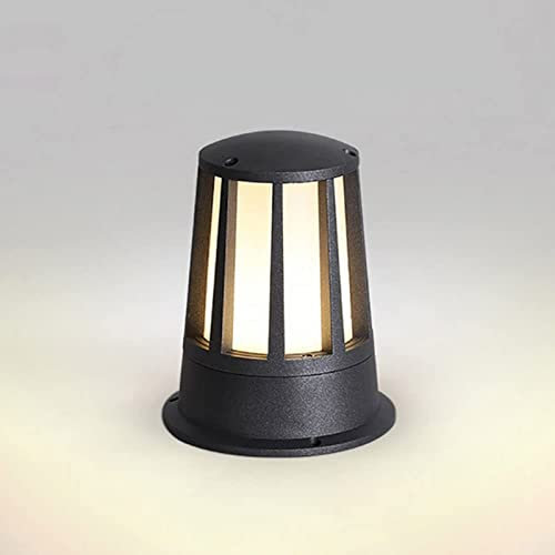 Gartenpfostenleuchte, Retro-Säulenlampe, Portal, Vintage-Pfostenleuchte, zylindrisch, für den Außenbereich, wasserdicht, LED-Zaunkappe, Aluminium-Säulenleuchte für 4x4-Pfostenlaterne auf der Terrasse,