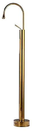 ZYCDP Freistehende Badewanne Armatur,Badewannenarmatur Messing Wannenarmatur,Einhebelmischer Dusche Badewannenarmatur,360°Drehen Auslauf,Freistehende Wasserhahn Badewanne Armatur,Gold