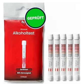Xantus 10x Alkoholtester: Zertifiziert für DE & EU, intuitiv & kompakt. 98% genauer Promillewert, Einmaltest mit Sofort-Ergebnis