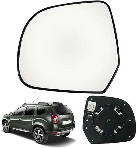 Spiegelglas Ersatz für Dacia Duster 2010-2013/Lodgy/Dokker 2012-2021, Außenspiegel Glas Asphärisch Verstellbar Umkehrlinse Rückfahrglas Geeignet Ersatz für Nissan Micra K13 2010-2017/Leaf (Links)