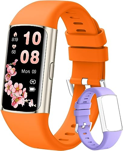 ECOSOON Montre Connectée Femme Homme Sport, IP68 Etanche Montre Cardio avec Fréquence Cardiaque, Oxymètre, Podometre,Coloré, Sommeil, Réveil Notifications, Smartwatch Montre Connecter pour Android iOS