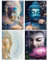 RICUVED 4 Stück Buddha Diamond Painting Bilder, 5D Lotosblume Diamant Painting Bilder Erwachsene Diamant Malerei Bilder Set Full Drill Buddha Diamond Painting Cross Stickerei Malerei Set 30x40cm