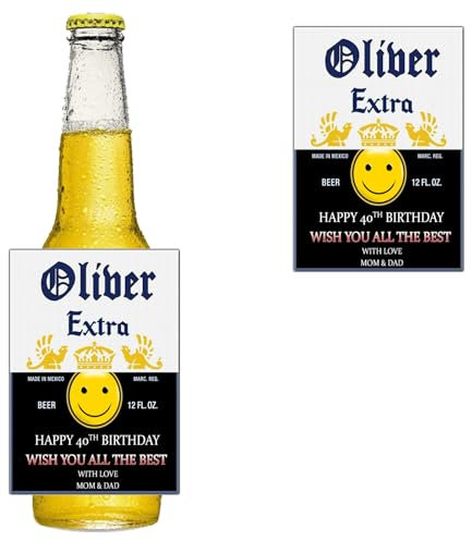 Personalised Customized Bottle Sticker Label for Corona Extra Beer Birthday Anniversary