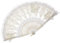 Lace Hand Fan Wedding Bridal Fan Dance Handheld Fan Summer Folding Fan White Feather Fan Chinese Style Hand Fan for Decor