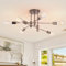 JIINOO Moderner Sputnik Kronleuchter, Vintage 6-Licht Mid Century Semi Flush Mount Deckenleuchte für Schlafzimmer, Esszimmer, Wohnzimmer, Küche, Büro, Bronze