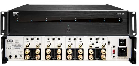 OSD 8X 175W Home Theater Amplifier Highly Flexible, High Power Bridging with Passive Subwoofer Controls, 105 dB SNR