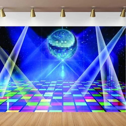 Fotografie Hintergrund 70er 80er Jahre 90er Jahre Ball Bühne Neon Musik Geburtstag Party Dekor Poster Hintergrund