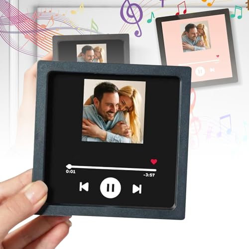 Kühlschrankmagnet Musik, Personalisierter KüHlschrankmagnet Mit Musik, Personalisierte Album Musik KüHlschrankmagnet Lieder Spielen Und Die LautstäRke Einstellen Dekoration Geschenk (A)