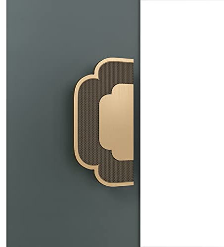 CZWWSPGT Front Entry Door Handle,Chinese Semicircle Door Pull Grab/Rod for Wood Door Sliding Glass Gate,Aluminum Double Sided Door Pulls (Color : Red Copper,Size : Length 60cm/23.6in) (Bras