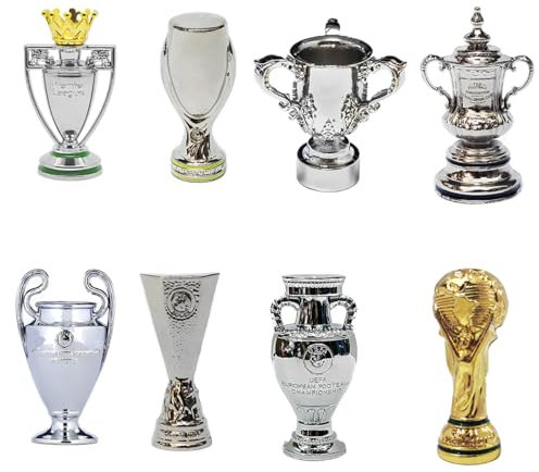 YYDSTES Mini Soccer Champions Trophy Metal Model High Simulation Football League Trophies Models Fans Collection Souvenir Desktop Ornaments Creative Gifts,A,8pc