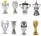 YYDSTES Mini Soccer Champions Trophy Metal Model High Simulation Football League Trophies Models Fans Collection Souvenir Desktop Ornaments Creative Gifts,A,8pc