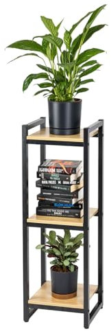 STRADO Blumenständer Metall Pflanzenständer Pflanzenregal Indoor| Blumenhocker Pflanzenhocker Blumensäule Pflanzregal | Blumentopf Ständer mit 3 Etagen für 3 Topfen