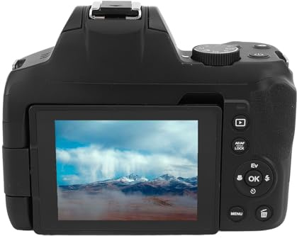 4K Digitalkamera mit Teleskopobjektiv – 72 MP Autofokus Kompaktkamera mit 3 Zoll IPS Bildschirm, 12 facher Digitaler Point and Shoot Kamera für Einsteiger