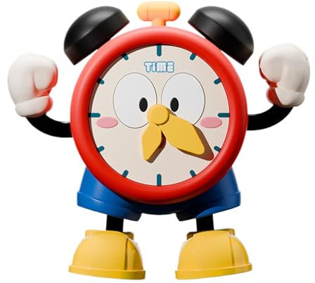 Toy Clock for Kids, Alarm Clock Toy, Kids Educational Toys, Interactive Toy Robot Clock with Music, Light and Sound, Educational Learn to Crawl Toys, 6.3x5.75x2.83 Inches for Boys and Girls