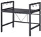 Homullel Expandable Microwave Oven Shelf Unit, Kitchen Countertop Microwave Stand with Shelves, Adjustable Kitchen Counter Rack Small Storage Shelving Unit, Desktop Printer Stand (Black, 1-Tier)