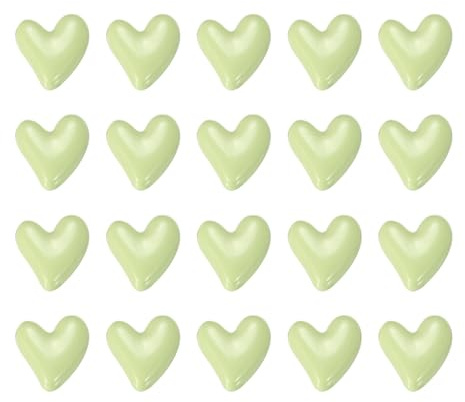 PATIKIL Fridge Magnets, 22 Pcs Love Heart Decorative Magnets Cute Refrigerator Magnets Decorative Magnetic Stickers for Home Kitchen Whiteboard Cabinet Locker, Green
