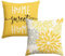 Artoid Mode Gelb Dahlien Blumen Frühling Kissenbezüge 2er Set, 40x40 cm Zierkissenbezug Cushion Cover Couch Wohnzimmer Außenbereich Deko