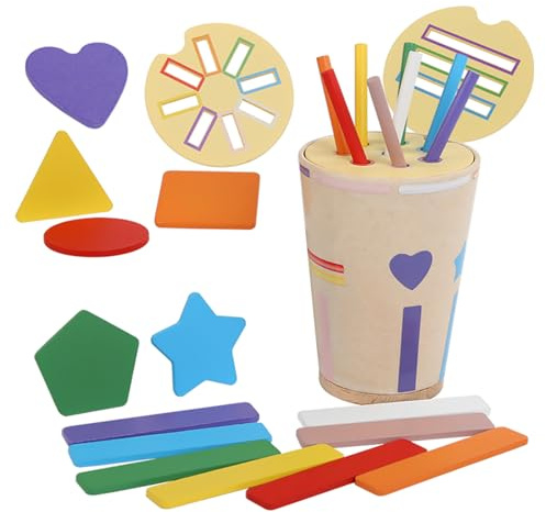Afufu Holz Form Sortierspiele Farben Lernen 1-3 Jahre, Montessori Holzspielzeug Farbenspiel Early Development & Activity Toys, Sensory Play Motorikspielzeug Lernspiele, Geschenke für Mädchen Jungen