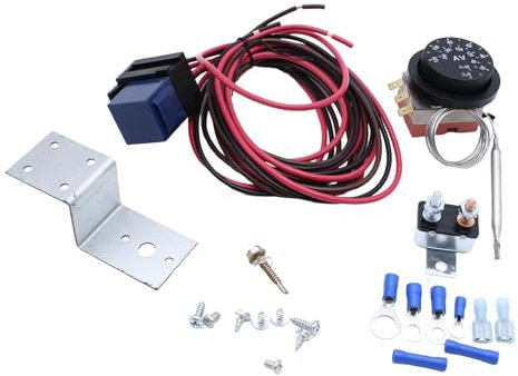 BaotyJie Kit de contrôleur de Thermostat de Ventilateur électrique 12V Thermostat remplacer Les pièces Hautes Performances