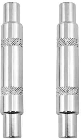 FINBe 2pcs 1/4 Guitar Wire Extender TRS Stereo Consonant to Female Jack Connector is Suitable for Extending Guitar Instrument Speakers Microphone Patch Wire Speaker Wires (1/4in)