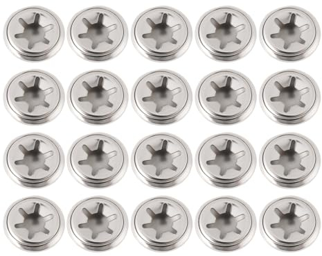 Briny River Lot de 20 rondelles M6 Star Lock avec couvercle en nickel 5,3 x 16,3 x 6,9 mm pour voiture électrique télécommandée