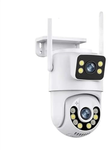 Telecamere di sicurezza domestica Telecamera IP di sicurezza wireless esterna 4K 8MP HD Telecamera PTZ Wi-Fi esterna con doppio obiettivo Telecamera di sorveglianza stradale con tracciamento automatic