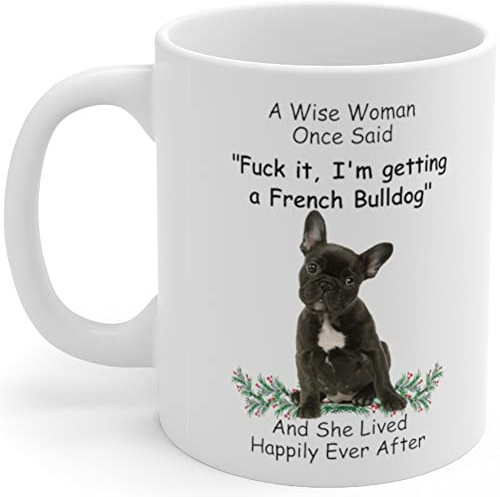Kaffeetasse Französische Bulldogge Choco Für Frauen Langlebige Kaffee-Tasse Mit Griff Porzellan Teebecher Für Mokka Büro Tee