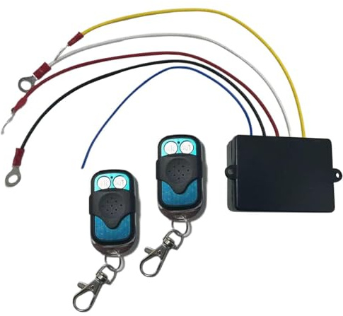 Telecomando per verricello elettrico - di controllo wireless 12V 24V | kit trasmettitore di recupero compatto | Accessorio fuoristrada multifunzionale per il funzionamento del veicolo automobil