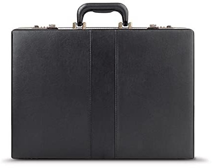 Solo New York Attache - Briefcases for Men & Women, Carrying Case with Combination Lock, Business Brief for Work or Travel, Large Main Compartment, Carry Handle & File Pocket - Grand Central, Black