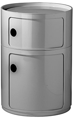 Kartell Componibili Baukastenelement, Plastik, Silber, 42 x 42 x 61.5 cm
