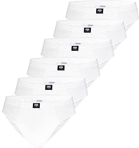 Ceceba Herren Slips (DE/NL/SE/PL, Alphanumerisch, 5XL, Regular, Regular, 6 x weiß (1000))