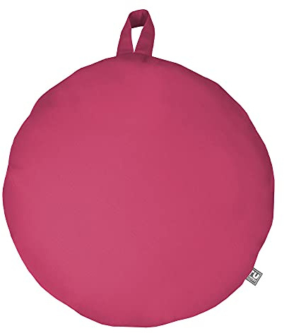rucomfy Indoor/Outdoor Kids Smarty Cushion Beanbag - Water Resistant - Pink | Garden Play Childrens Floor Bean Bag - Carry Handle Strong Stitching - Pre-Filled Water Resistant Fabric - 70x70cm