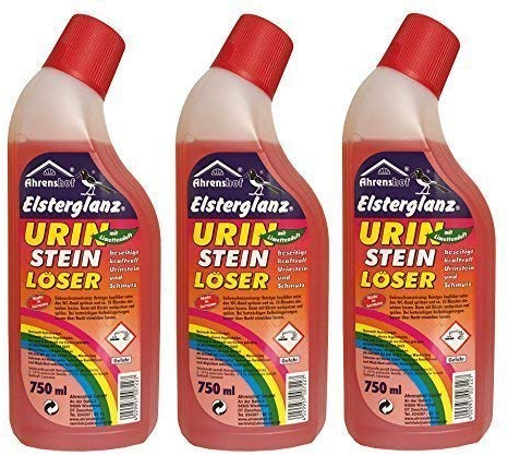 Preisjubel 6 x 750ml Elsterglanz Urinsteinlöser, WC-Reiniger, kraftvoll gegen Urinstein