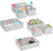 mDesign Aufbewahrungsboxen Stoff – Schubladenboxen mit 13 Fächern – Kinderschrank Schubladen Organizer für Kleidung, Kosmetik etc. – 3 Größen – 8er Set – 2er Pack – grau/weiß