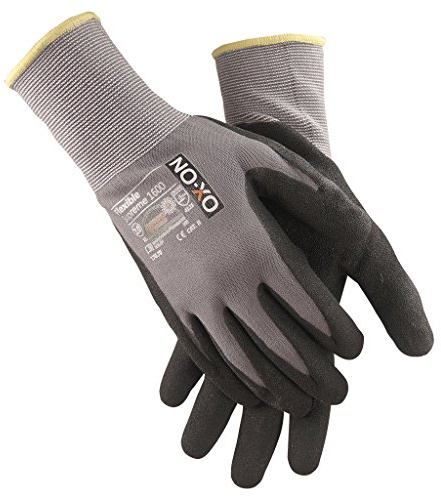 OX-ON OX-ON Nitril Montage-Arbeitshandschuhe EN 388 KAT 2 (4121) schwarz grau 6