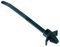2.5mm x 100mm Black Wing Push Mount Cable Tie - Pack of 100