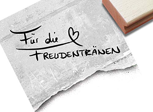 Stempel -Textstempel FÜR DIE FREUDENTRÄNEN Handschrift- Schriftstempel für Glückwünsche zur Hochzeit, Karten Gastgeschenke Tischdeko– von zAcheR-fineT