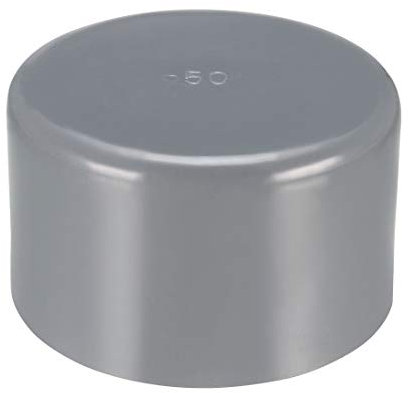 sourcing map 50mm PVC Pipe Cap Fitting, Slip End Caps DWV(Drain Waste Vent) Gray 2Pcs
