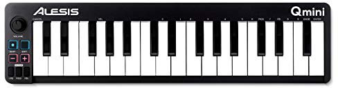 Alesis Qmini - Tastiera MIDI Controller portatile a 32 note con tasti sensibili alla velocity e software di produzione musicale incluso