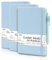 feela Notizbuch A5 liniert Hardcover, 3 Notizbücher Set, Journal Buch mit 3 Gelstifte schwarz, 120 GSM, 13x21cm, Notizblock Set geeignet für Büro, Schule, für Kinder und Erwachsene, Din A5, hellblau