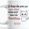 Tasse chat original pour petit déjeuner Mug cadeau original pour amoureux des chats je bosse dur pour que mon chat puisse avoir une vie merveilleuse Jolie tasse chaton cadeau Noel anniversaire