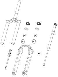 RockShox, SPRING INT LFT DPA ZEB 27/29 180 Unisex adult, BLACK, UNIQUE